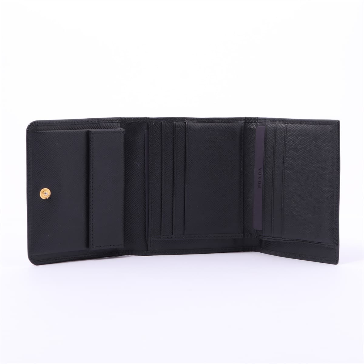 プラダ サフィアーノメタル 1M0176 レザー 財布 ブラック