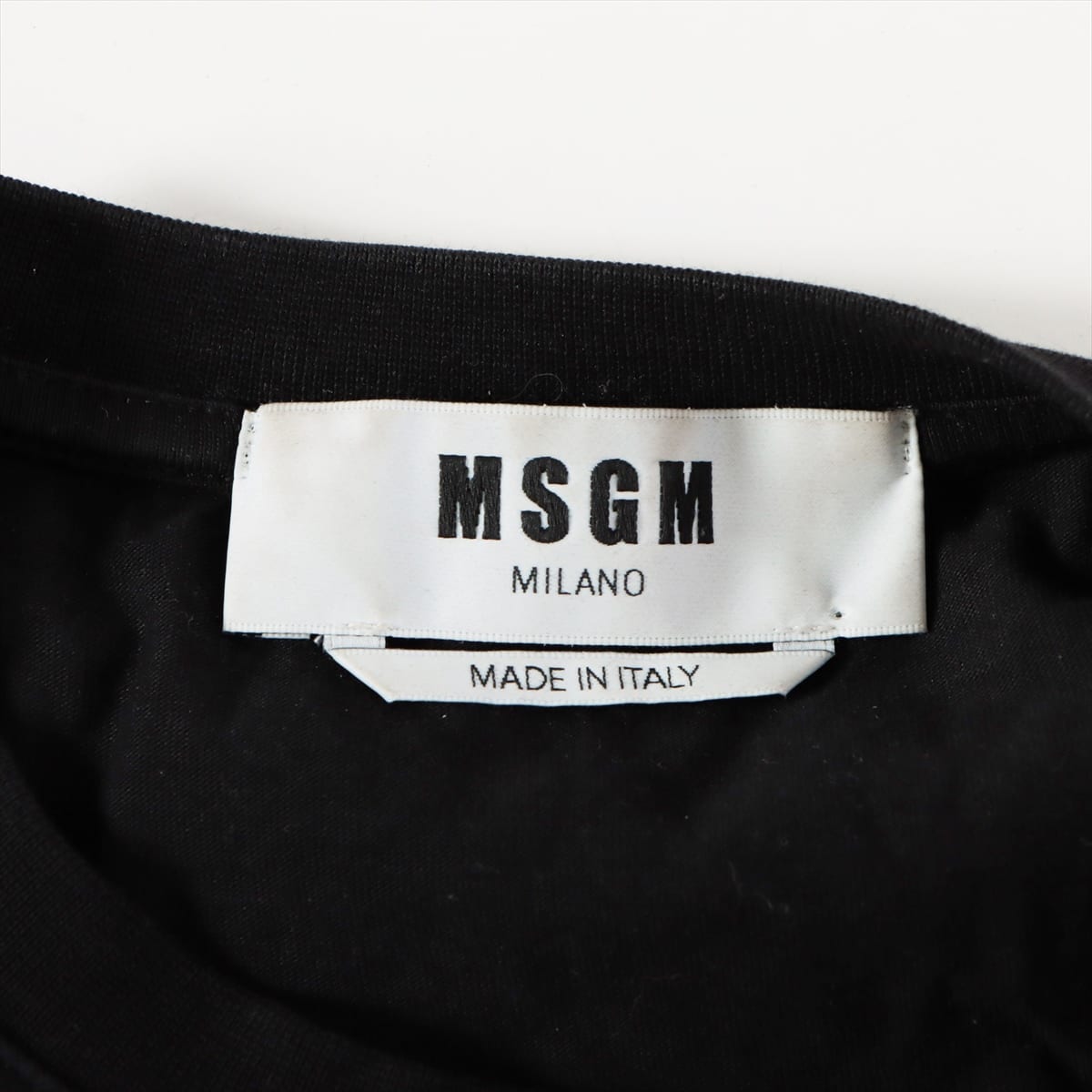 MSGM コットン Tシャツ XS メンズ ブラック  ロゴ