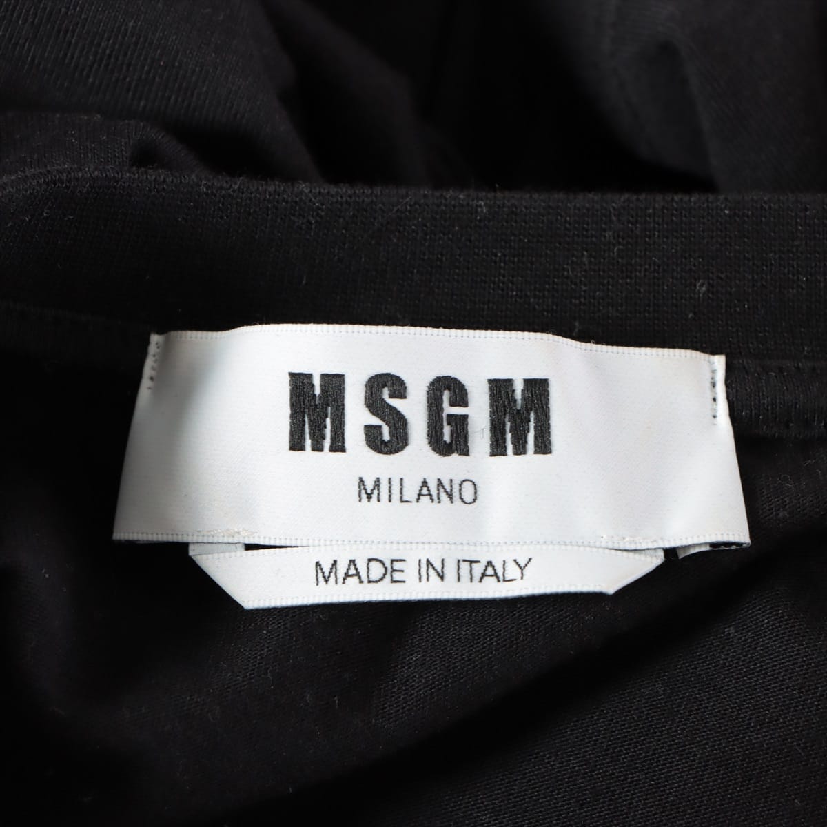 MSGM コットン Tシャツ XS メンズ ブラック  ロゴ