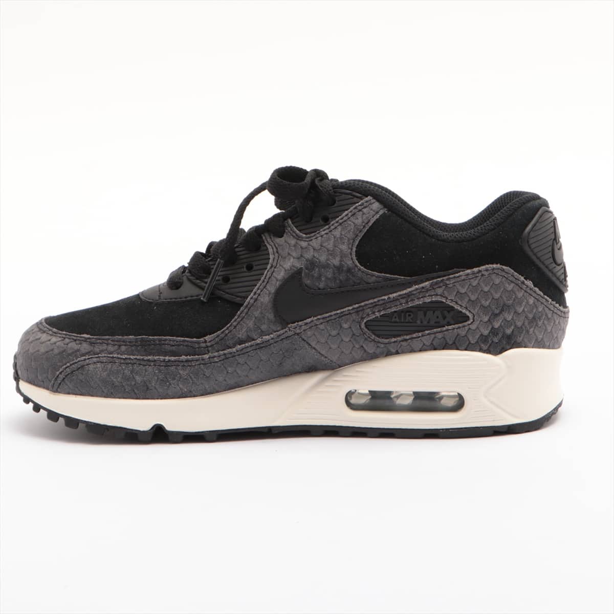 ナイキ AIR MAX 90 PRM ファブリック スニーカー JPN24 レディース ブラック 896497