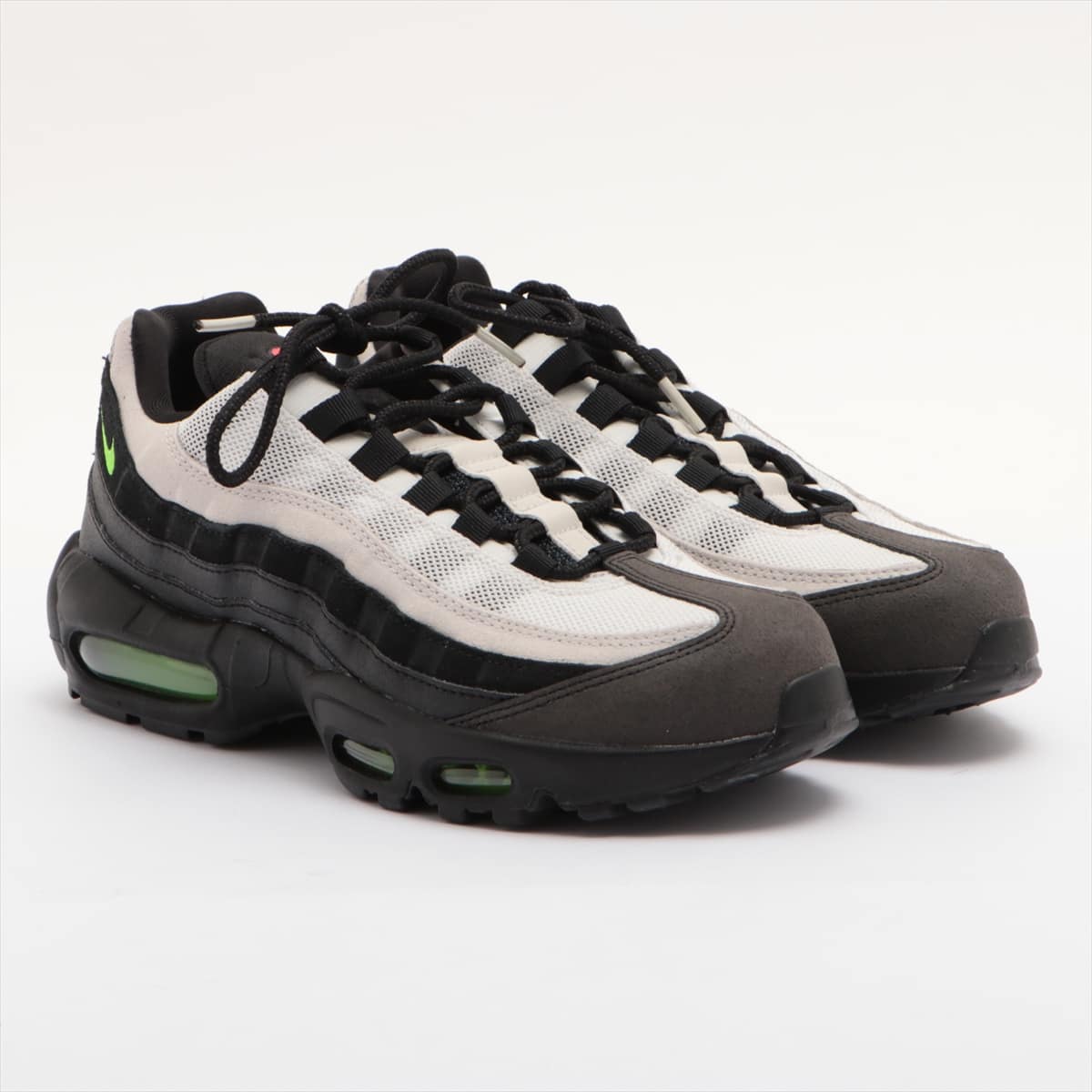 ナイキ AIR MAX 95 ESSENTIAL メッシュ×レザー スニーカー JPN26.5 メンズ ブラック×ホワイト AT9865