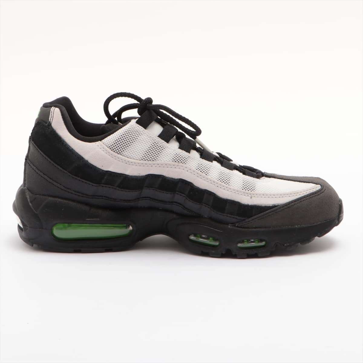 ナイキ AIR MAX 95 ESSENTIAL メッシュ×レザー スニーカー JPN26.5 メンズ ブラック×ホワイト AT9865