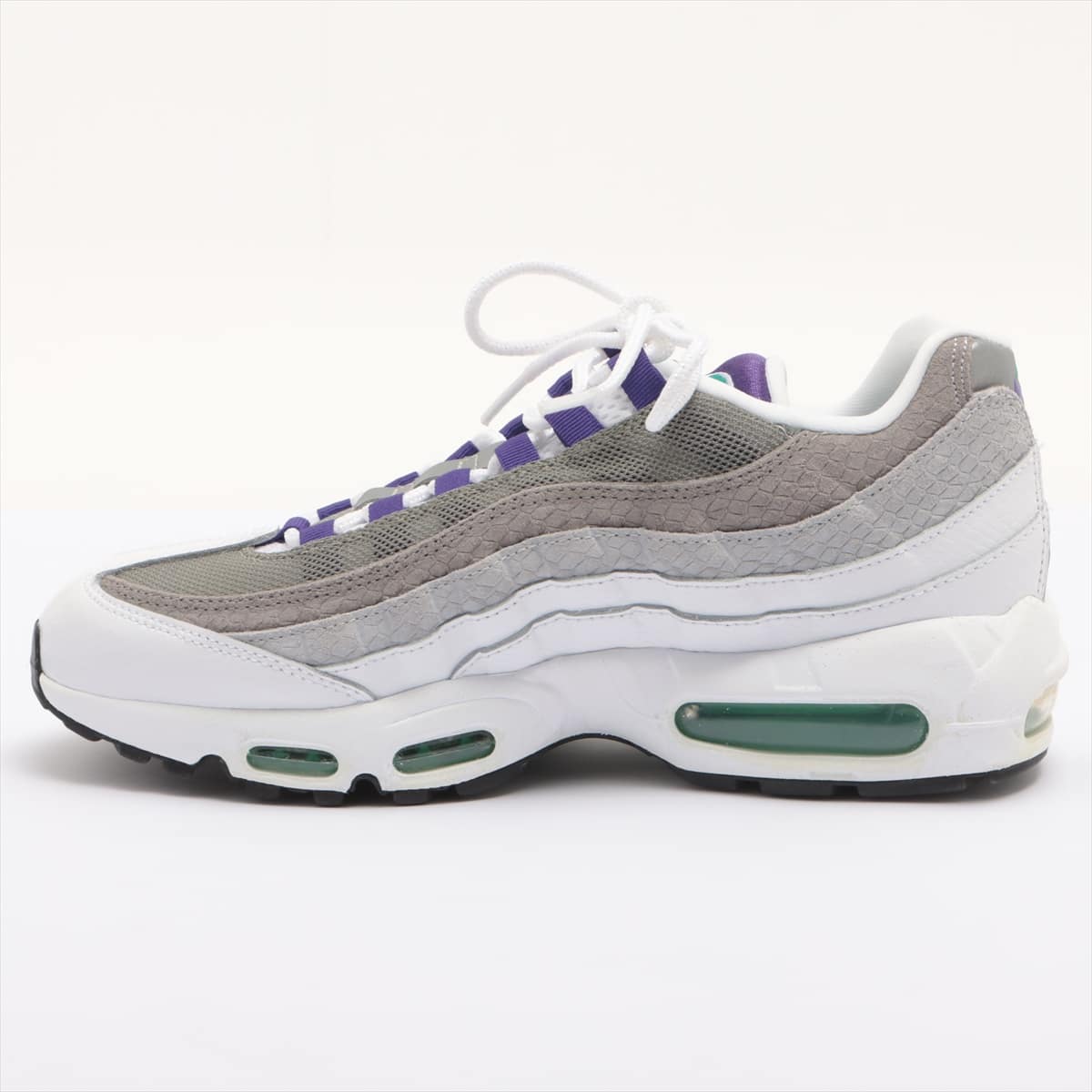 ナイキ AIR MAX 95 LV8 メッシュ×レザー スニーカー JPN26.5 メンズ グレー A02450