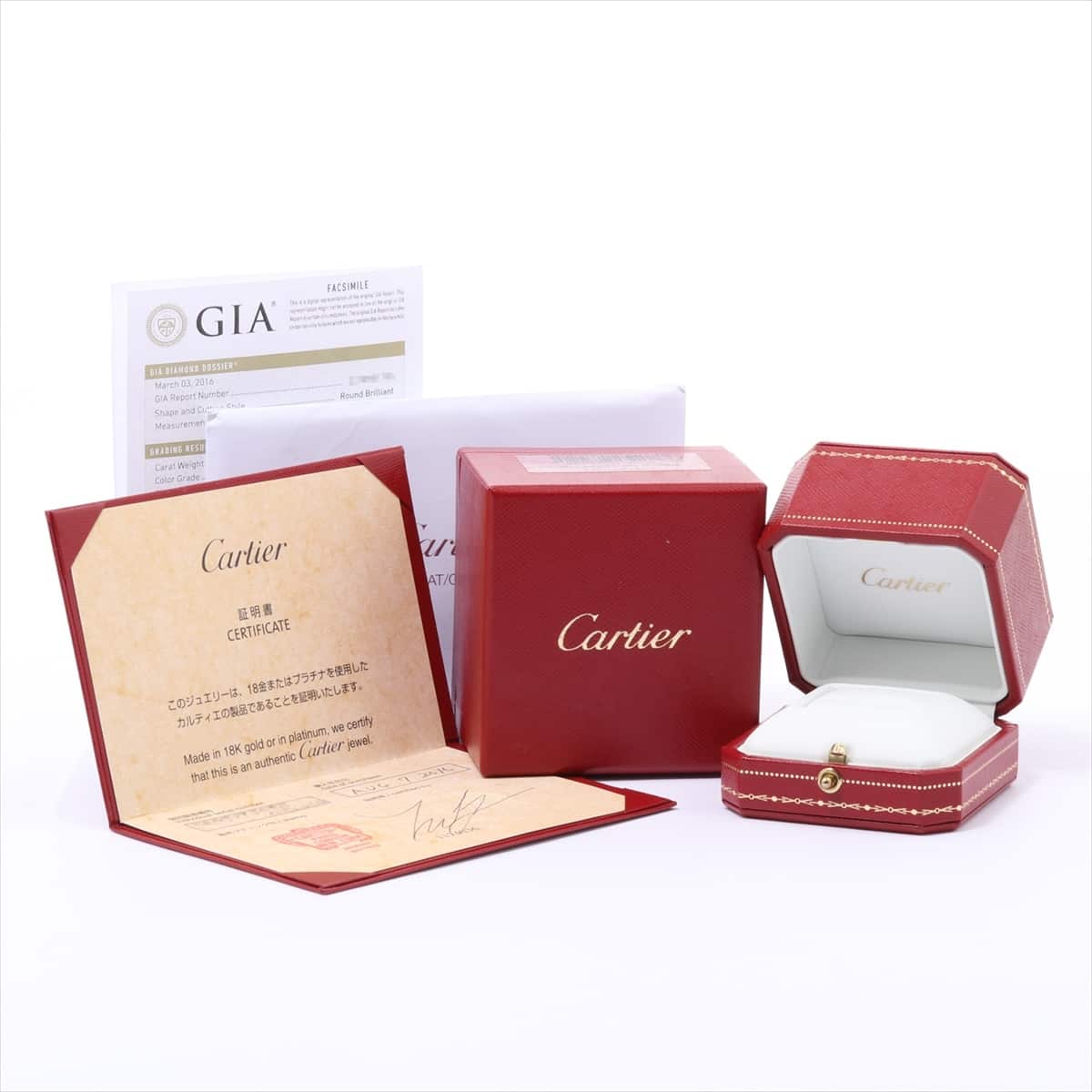 カルティエ　Cartier　バレリーナ ダイヤ リング　Pt950　#48　0.31ct