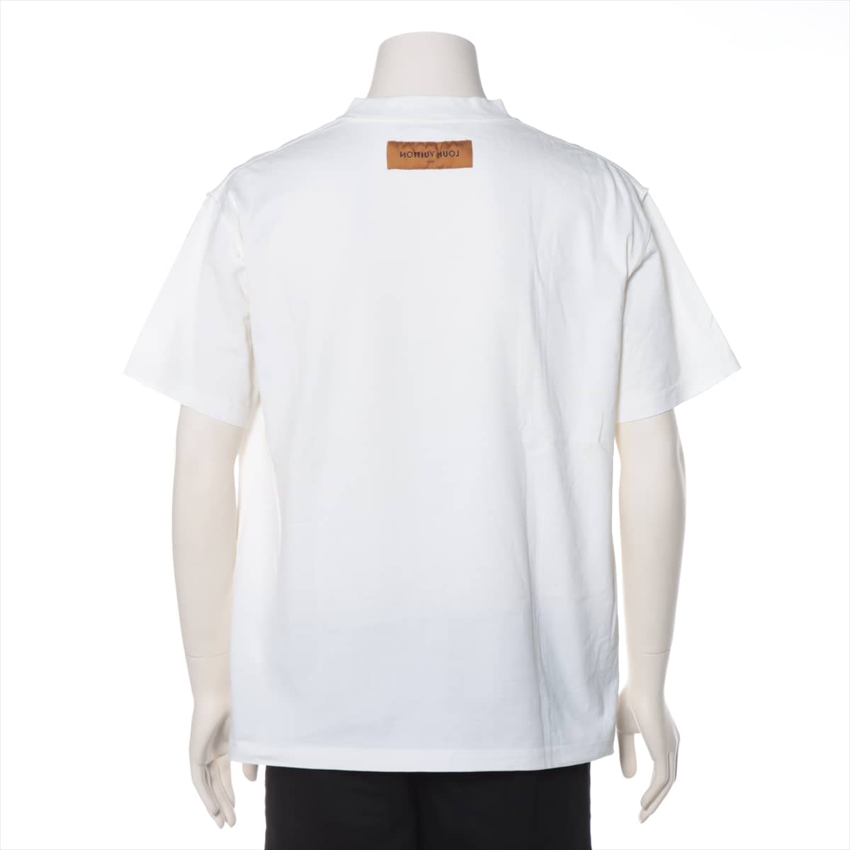 ルイヴィトン 21SS コットン Tシャツ L メンズ ホワイト  RM211M モノグラム