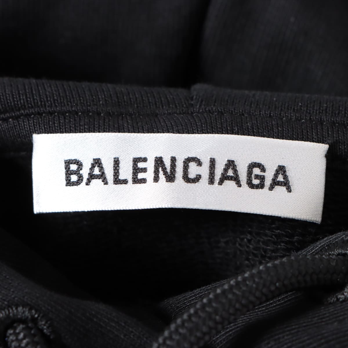 バレンシアガ 18年 コットン パーカー XS メンズ ブラック  バックロゴ