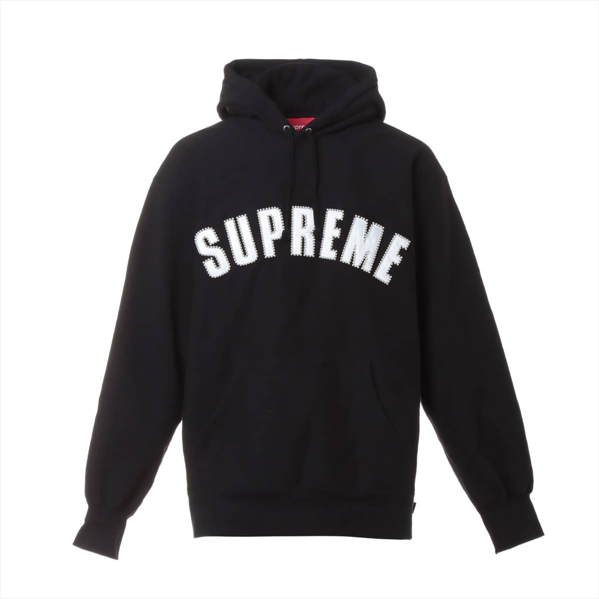 シュプリーム 21AW コットン パーカー L メンズ ブラック  Pearl Logo Hooded Sweatshirt