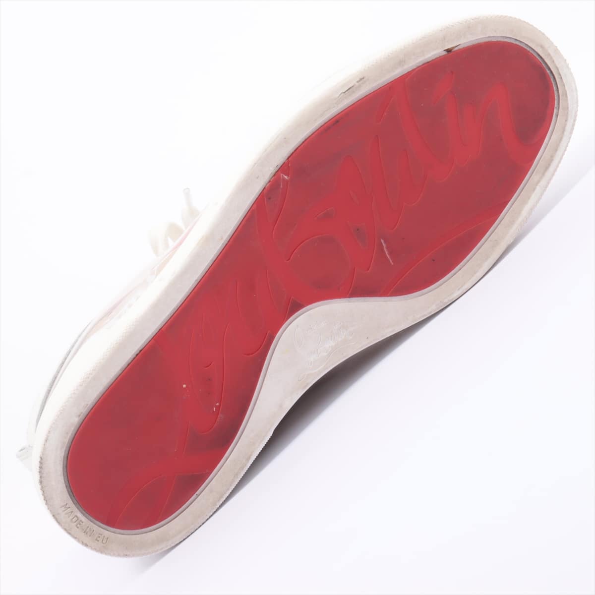 クリスチャンルブタン PVC ハイカットスニーカー 40 メンズ ブラウン LOUIS FLAT LOUBI KRAFT