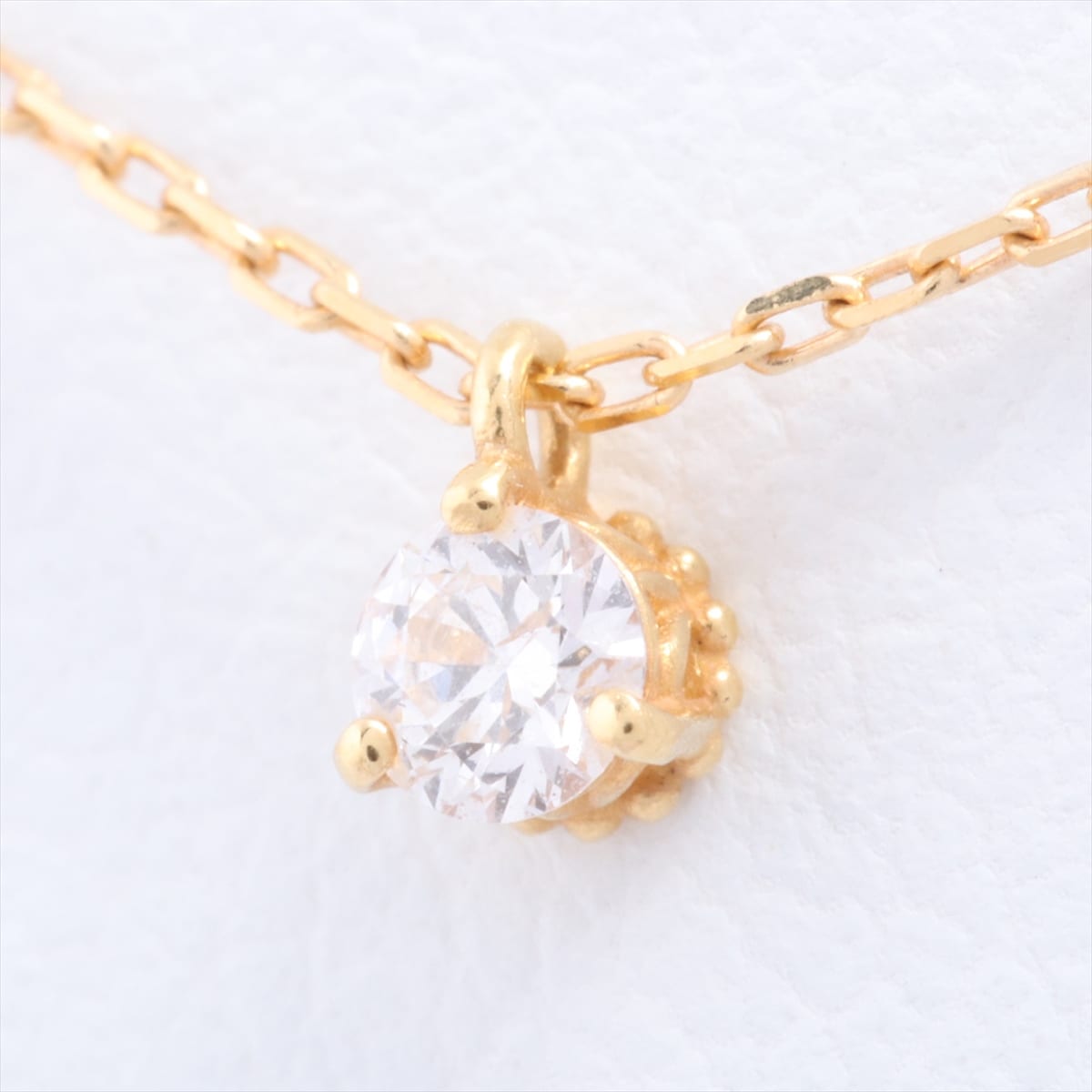 アガット　agete　ダイヤモンド ネックレス　K18YG　0.05ct