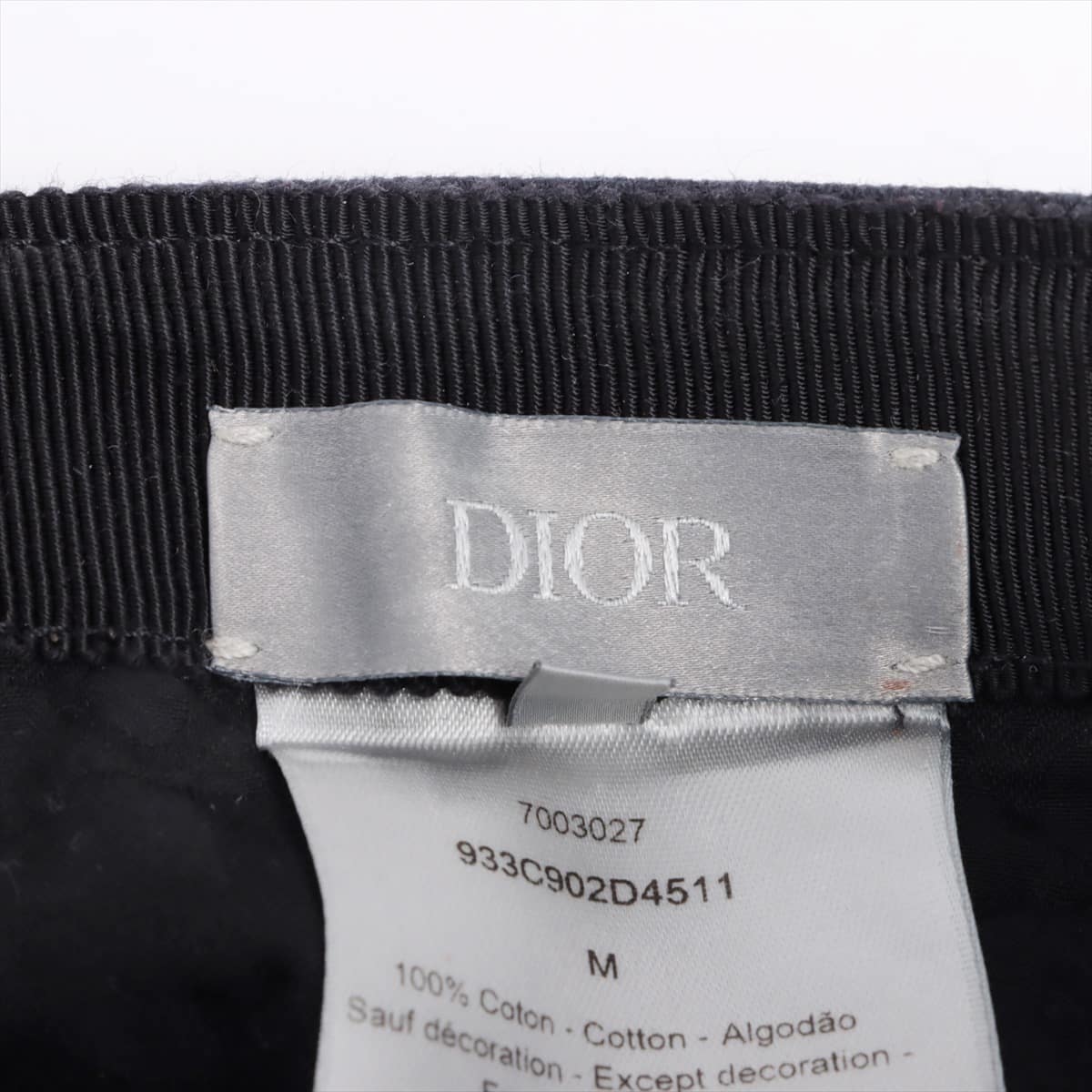 ディオール Diorロゴ キャップ M キャンバス ブラック