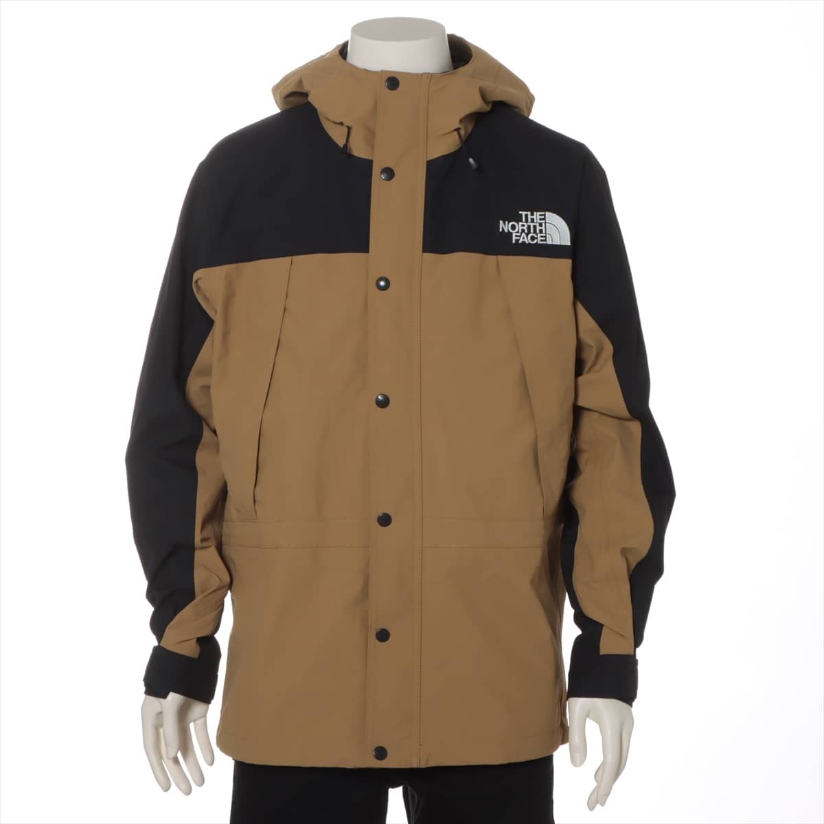 ノースフェイス ナイロン マウンテンパーカー L メンズ ブラック×ベージュ  Mountain Light Jacket NP11834