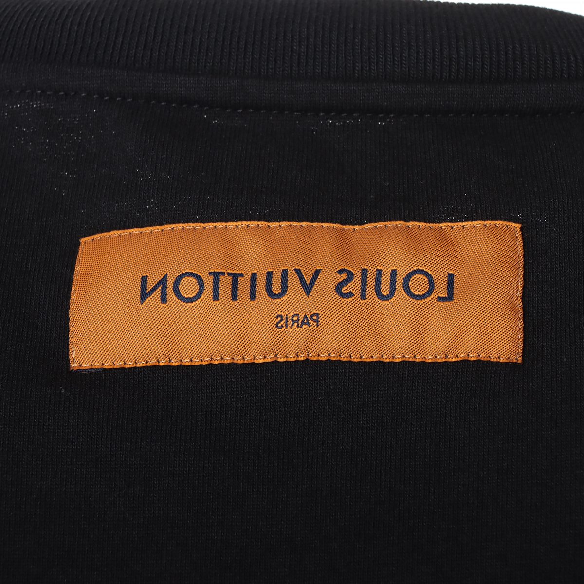 ルイヴィトン 22AW コットン カットソー L メンズ ブラック  ハードクロッチLVポルカドットTシャツ RM222V