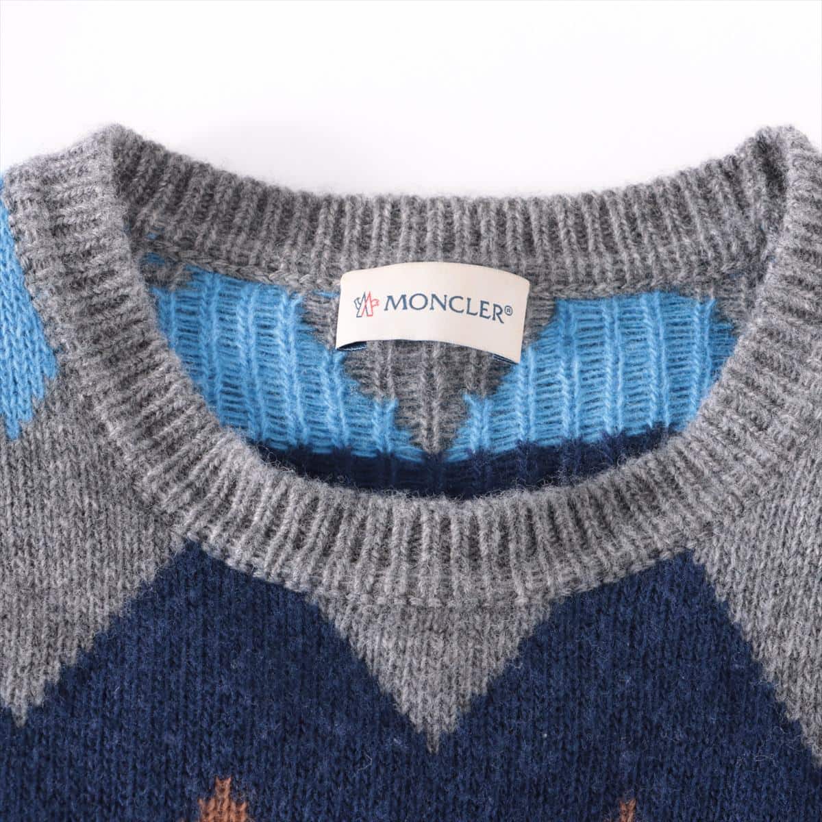 モンクレール MAGLIONE 18年 ウール ニット M メンズ マルチカラー