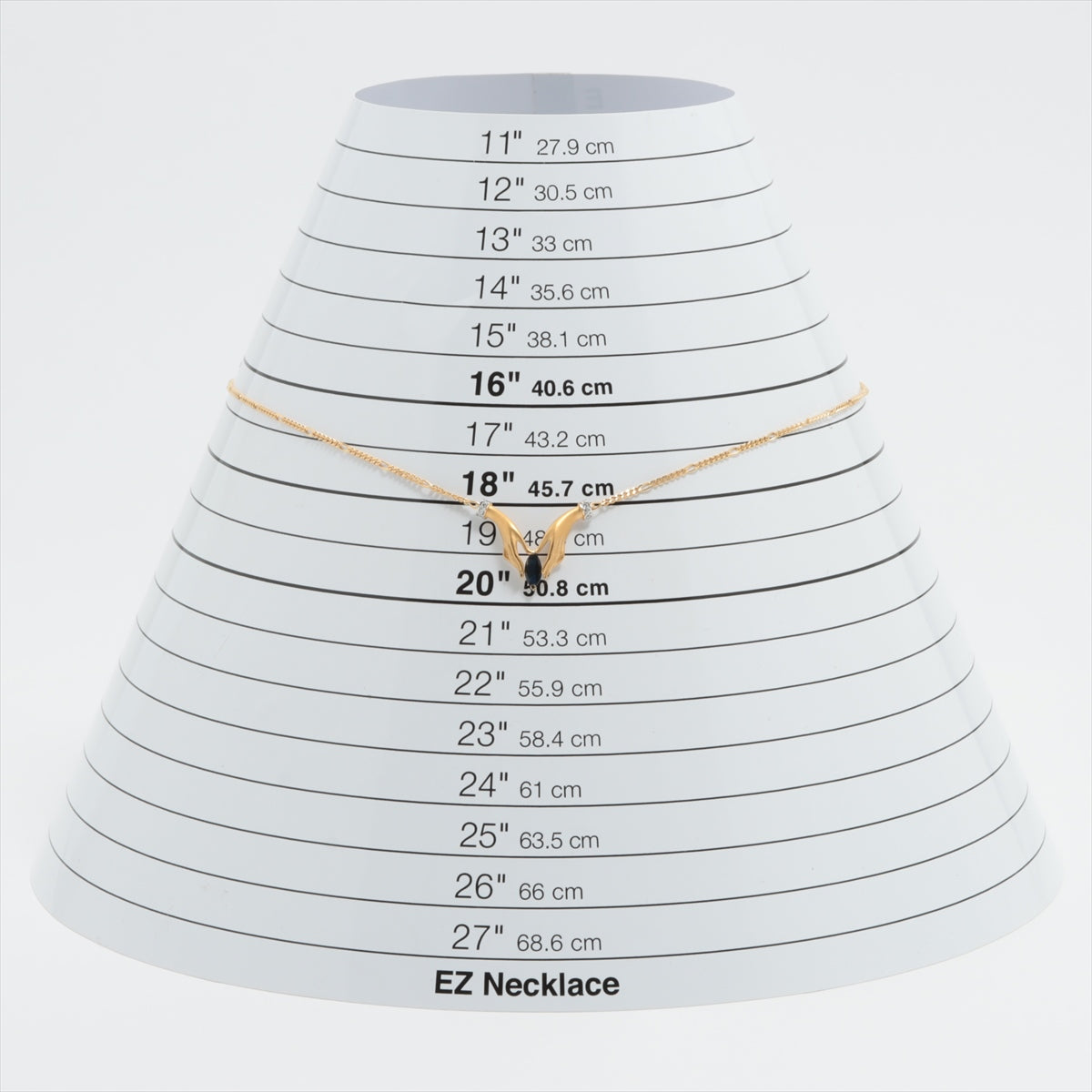 カレライカレラ サファイア ダイヤ ネックレス 750(YG) 7.5g