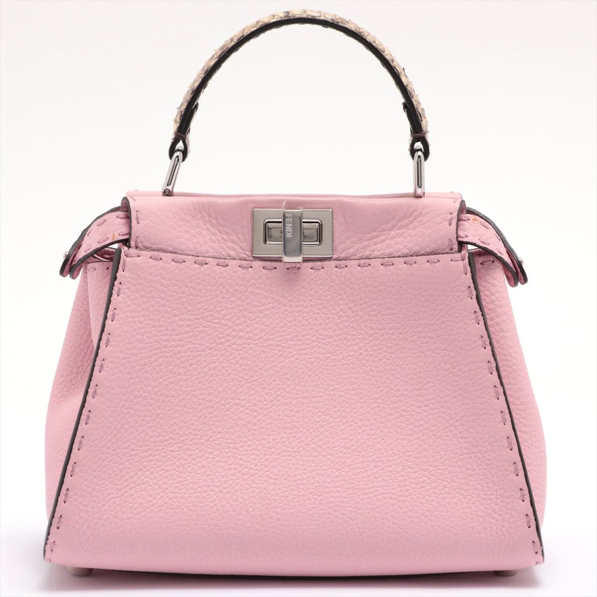 Fendi ミニピーカブー　ナッパレザー　ウール　ムートン　ファーバッグ　ピンク正規品です型番あります