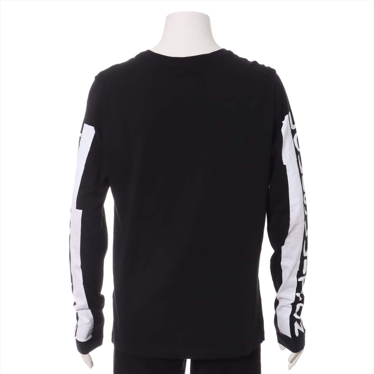 ルイヴィトン RM181 コットン Tシャツ M メンズ ブラック×ホワイト  ロゴ