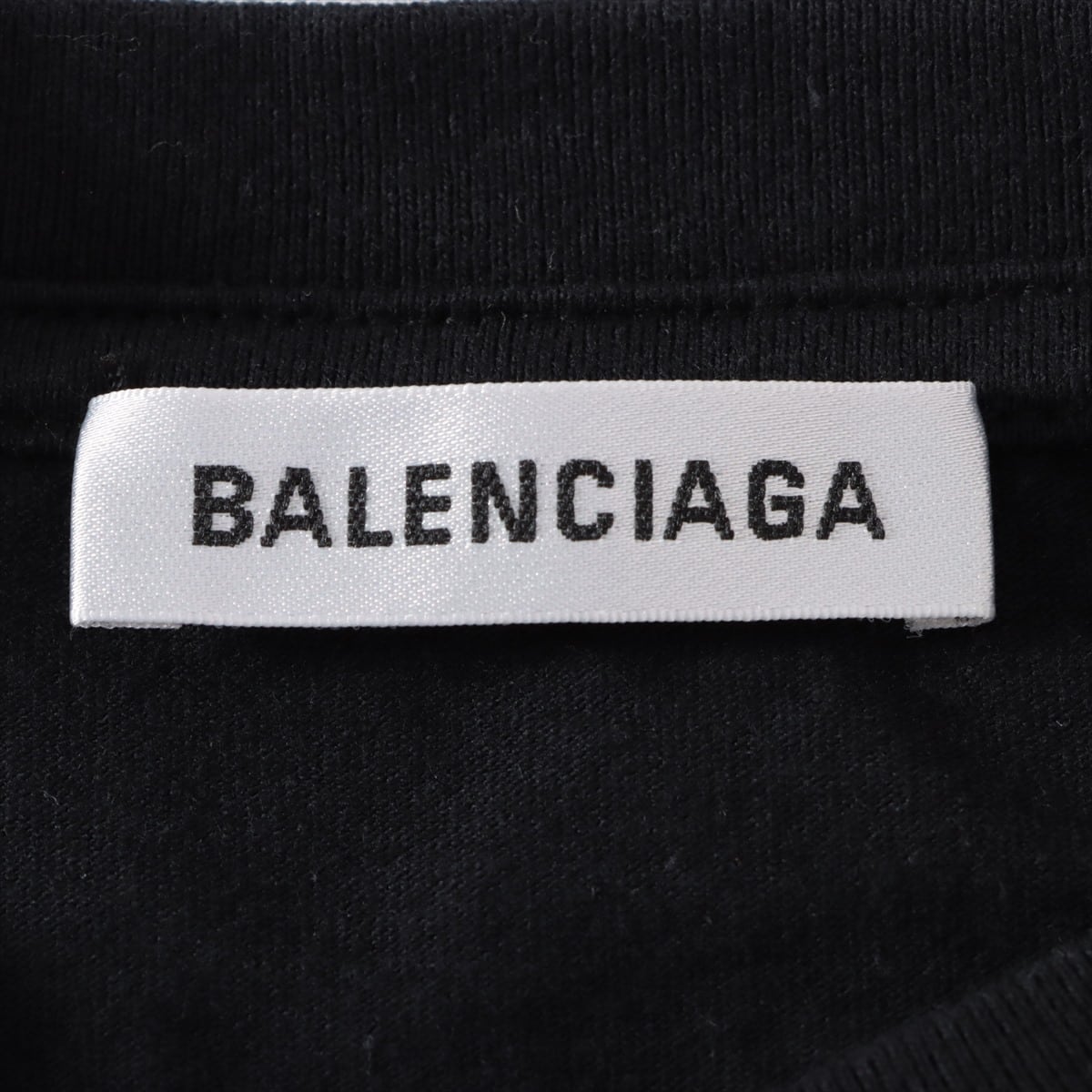 バレンシアガ 19SS コットン Tシャツ XS メンズ ブラック BBロゴ 570813 オーバーサイズ