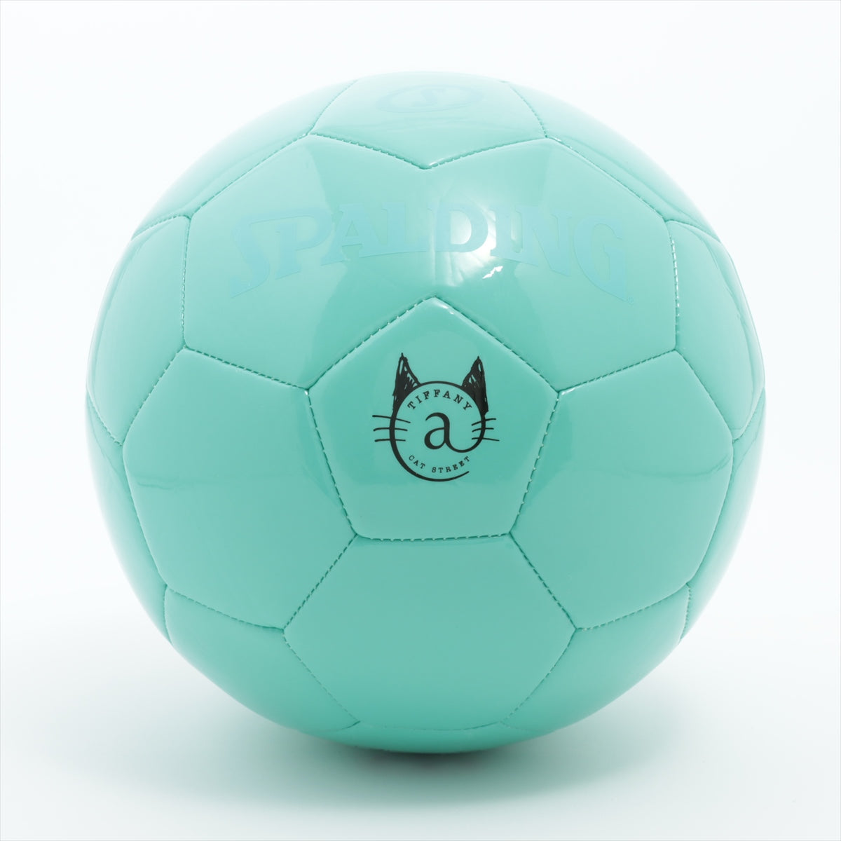 ティファニー×スポルディング サッカーボール PVC ブルー  キャットストーリー｜wu018962｜中古ブランド品・ブランド古着通販｜ALLU（アリュー）