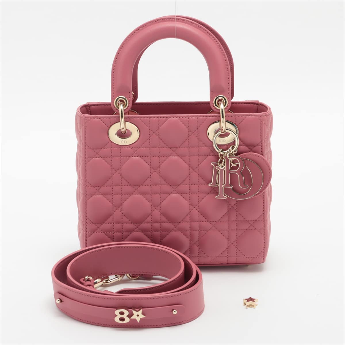 Diorクリスチャンディオールレディカナージュレザーチェーンショルダーバッグ鞄
