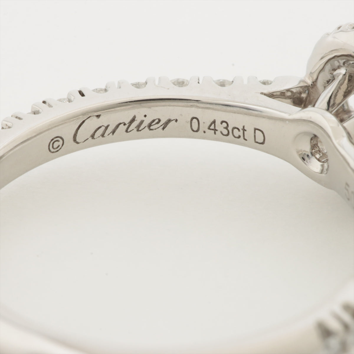 カルティエ Cartier デスティネ リング ダイヤ 0.51ct D/VVS1 #45 Pt ...