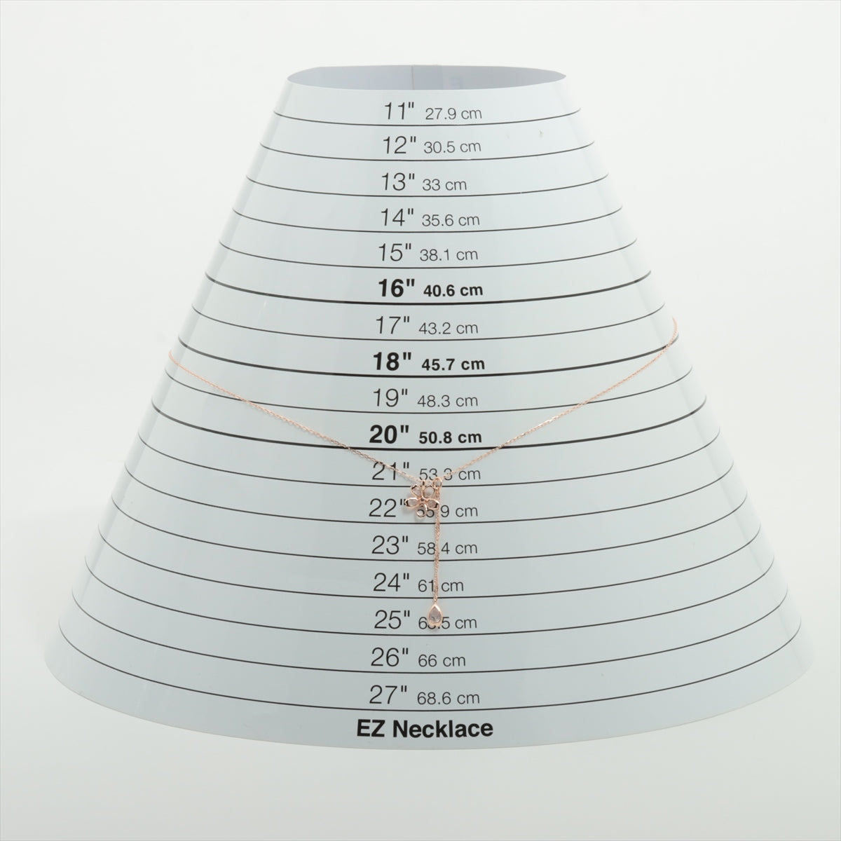 4℃ 色石 ネックレス K10(PG) 1.5g