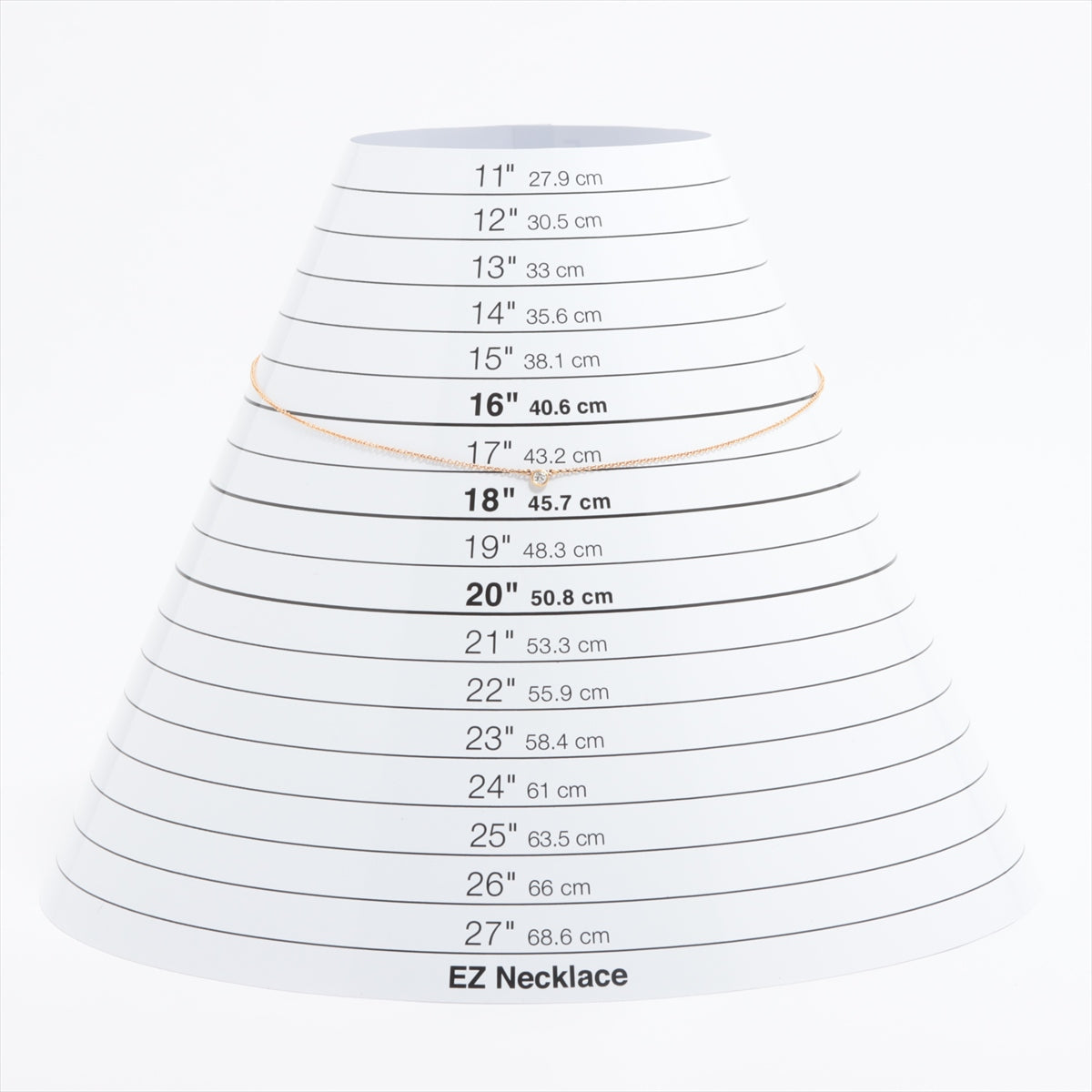 ティファニー バイザヤード 1P ダイヤ ネックレス 750(YG) 1.7g 直径約3.80mm