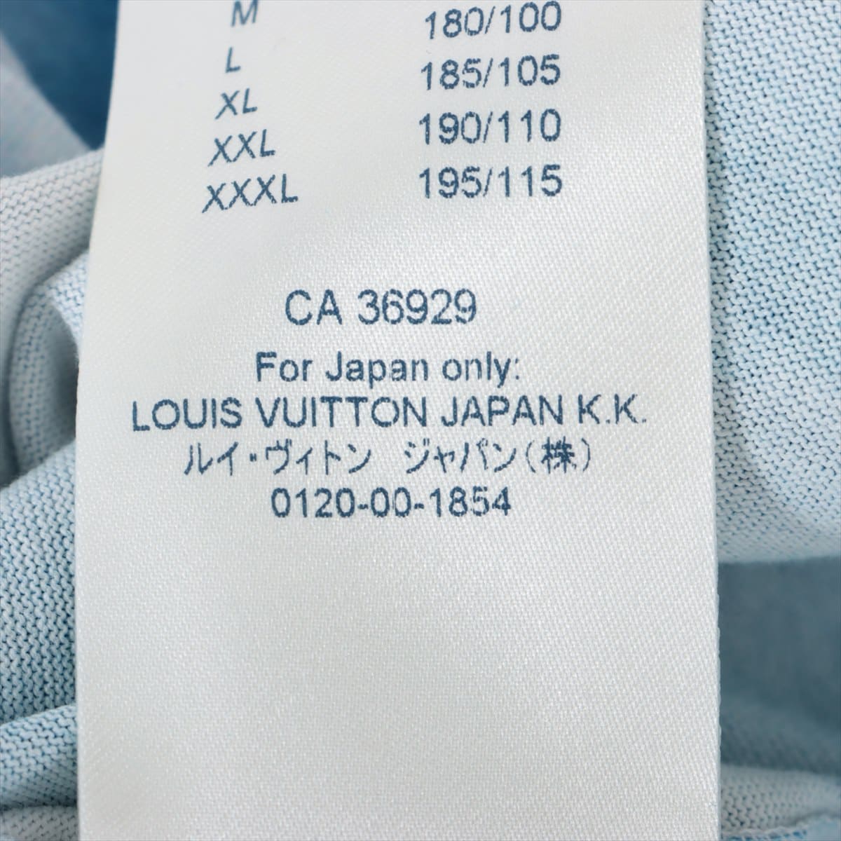 ルイヴィトン 20AW コットン Tシャツ M メンズ ブルー×ホワイト  RM202 クラウドロゴプリント