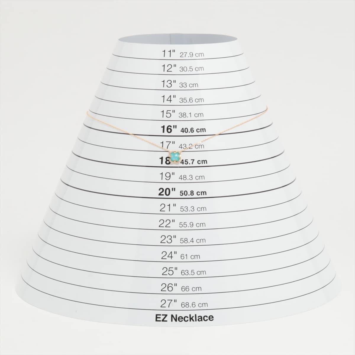 ヴァンドーム青山 ターコイズ ダイヤ ネックレス K18(YG) 1.6g