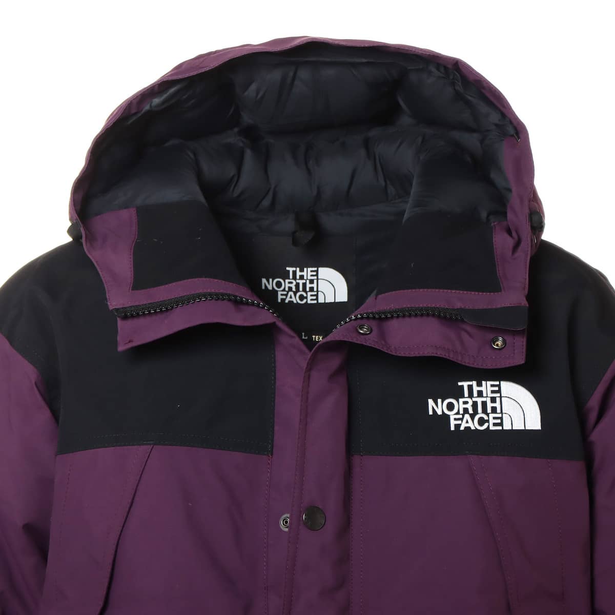 ノースフェイス ナイロン ダウンジャケット L メンズ ブラック×パープル  MOUNTAIN DOWN JACKET ND91930