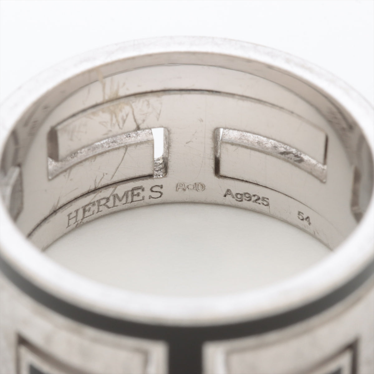 HERMES 指輪 Hリング Ag925 シルバー 表記サイズ52約05トップ