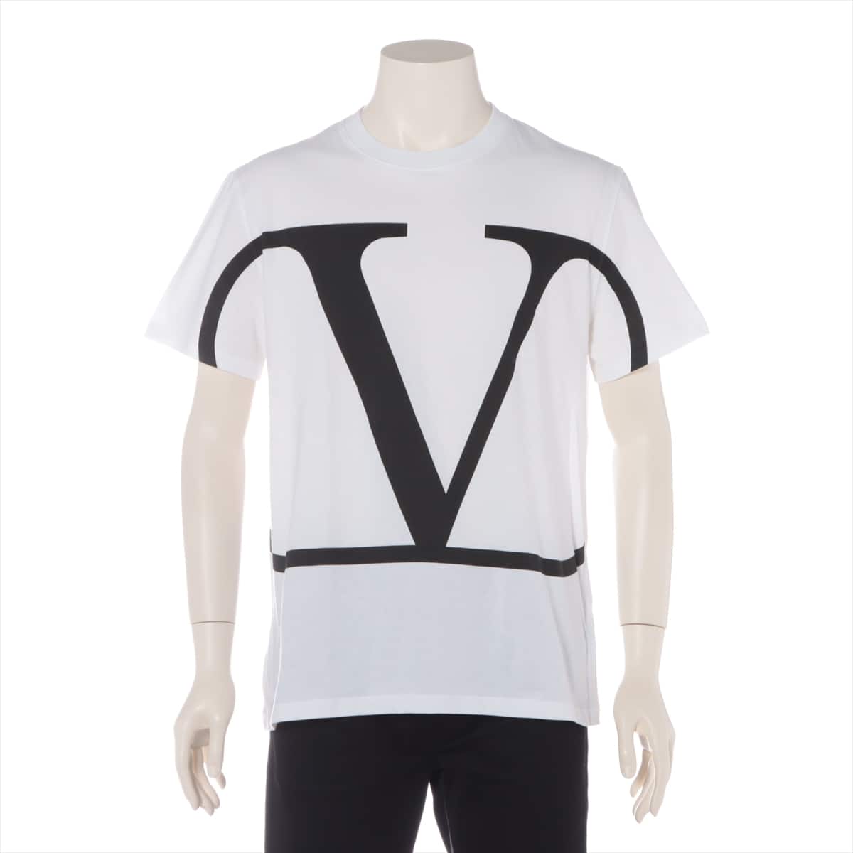 ヴァレンティノ Vロゴ コットン Tシャツ L メンズ ホワイト