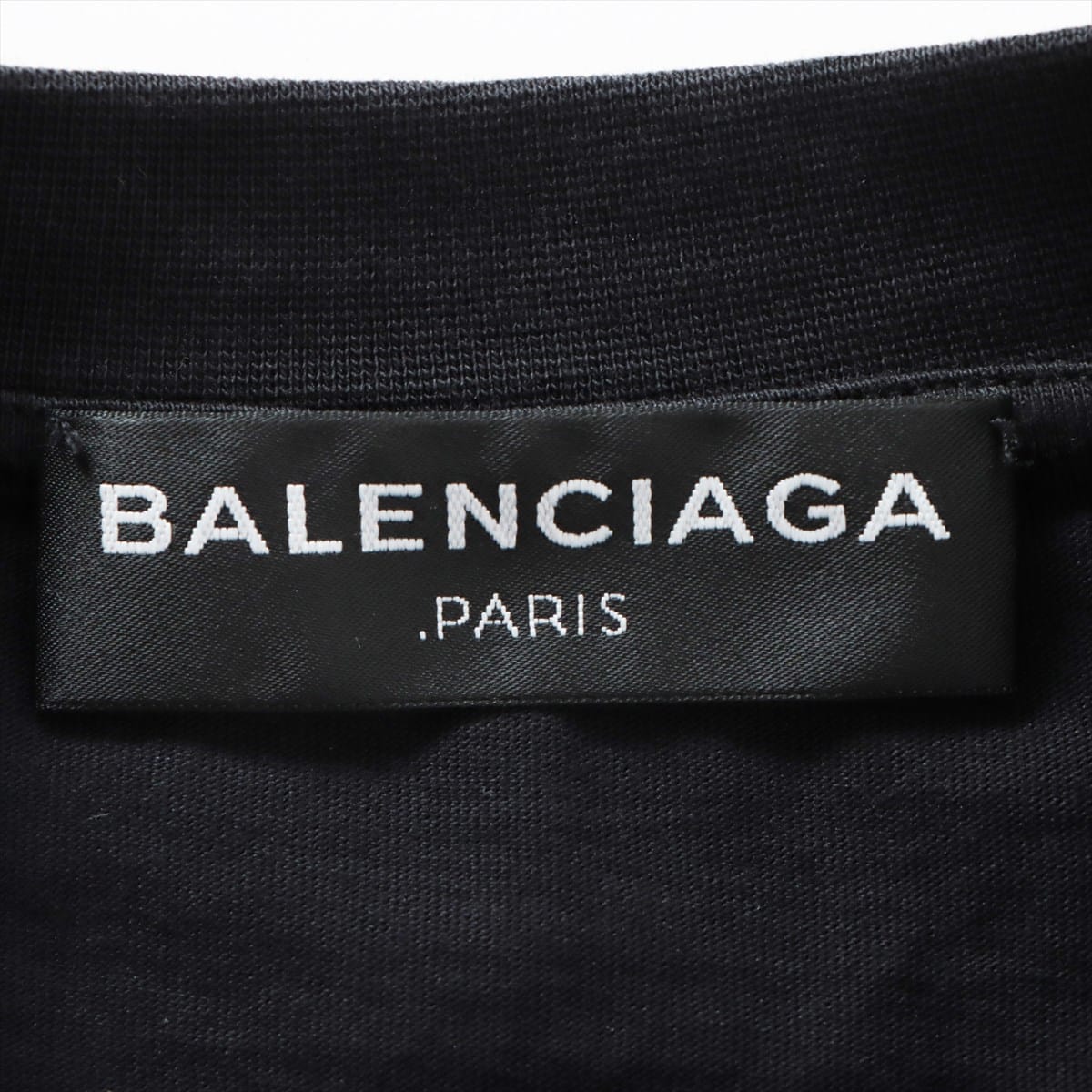 バレンシアガ 16年 コットン Tシャツ S レディース ブラック  Paris