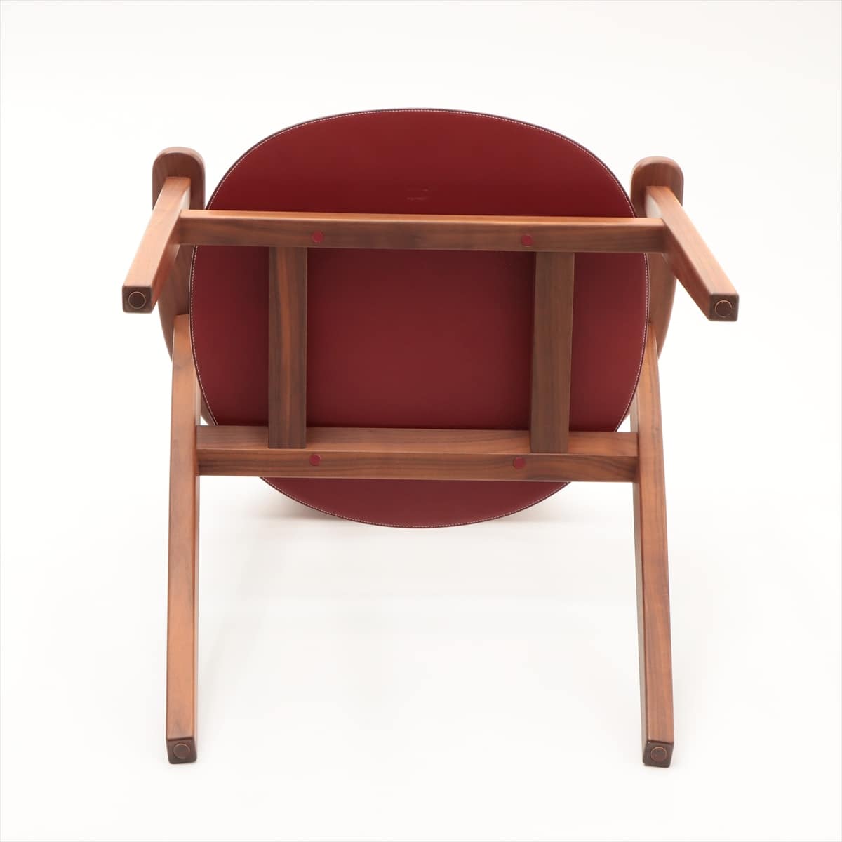 エルメス 椅子 ボックスカーフ ボルドー Metiers chair