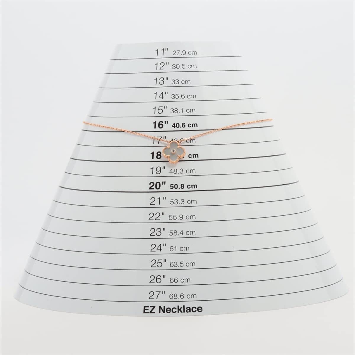 ヴァンクリーフ&アーペル ヴィンテージアルハンブラ シェル ダイヤ ネックレス 750(PG) 6.4g