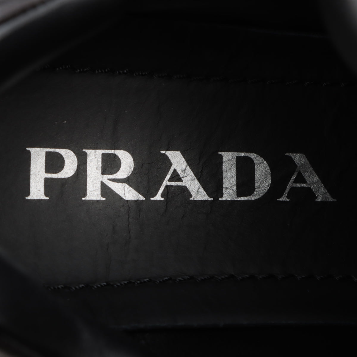 プラダ モノリス レザー スニーカー 37 レディース ブラック 1E119N 