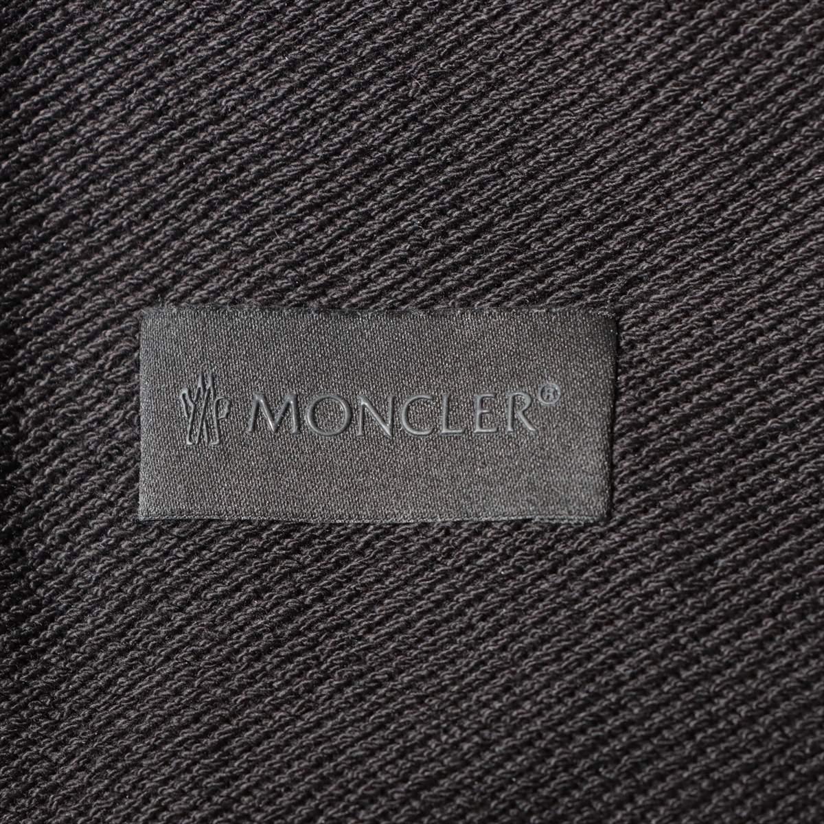 モンクレール コットン スウェットパンツ S メンズ ブラック  H20918H00015 ロゴ刺繍ほつれ 膝の生地に使用感あり