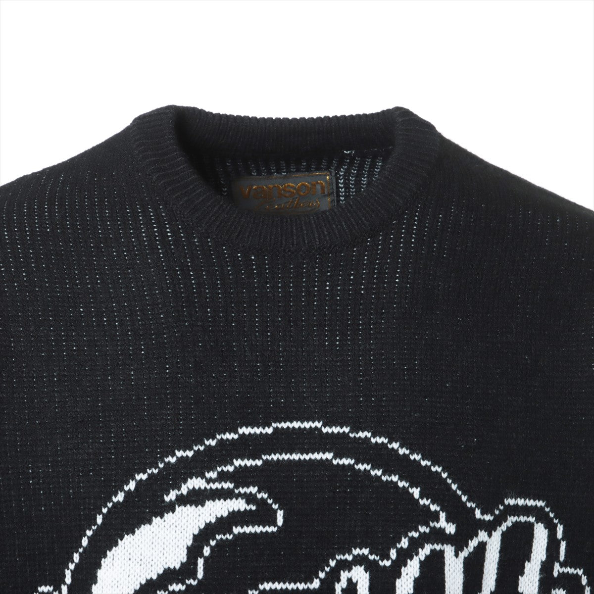 シュプリーム×バンソン 22SS アクリル ニット M メンズ ブラック  Leathers Sweater